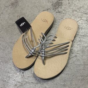 UGG Metallic Silver Women's Sandals